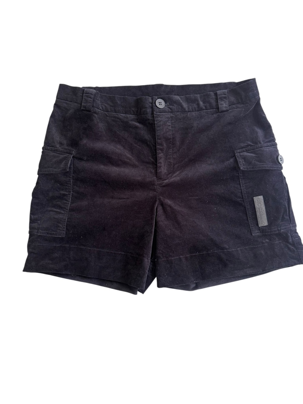 BlackMilk Corduroy Black High Rise Cargo Shorts